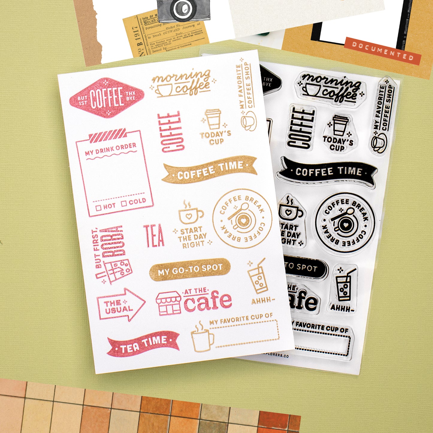 At The Cafe - 4x6 Clear Stamp Set