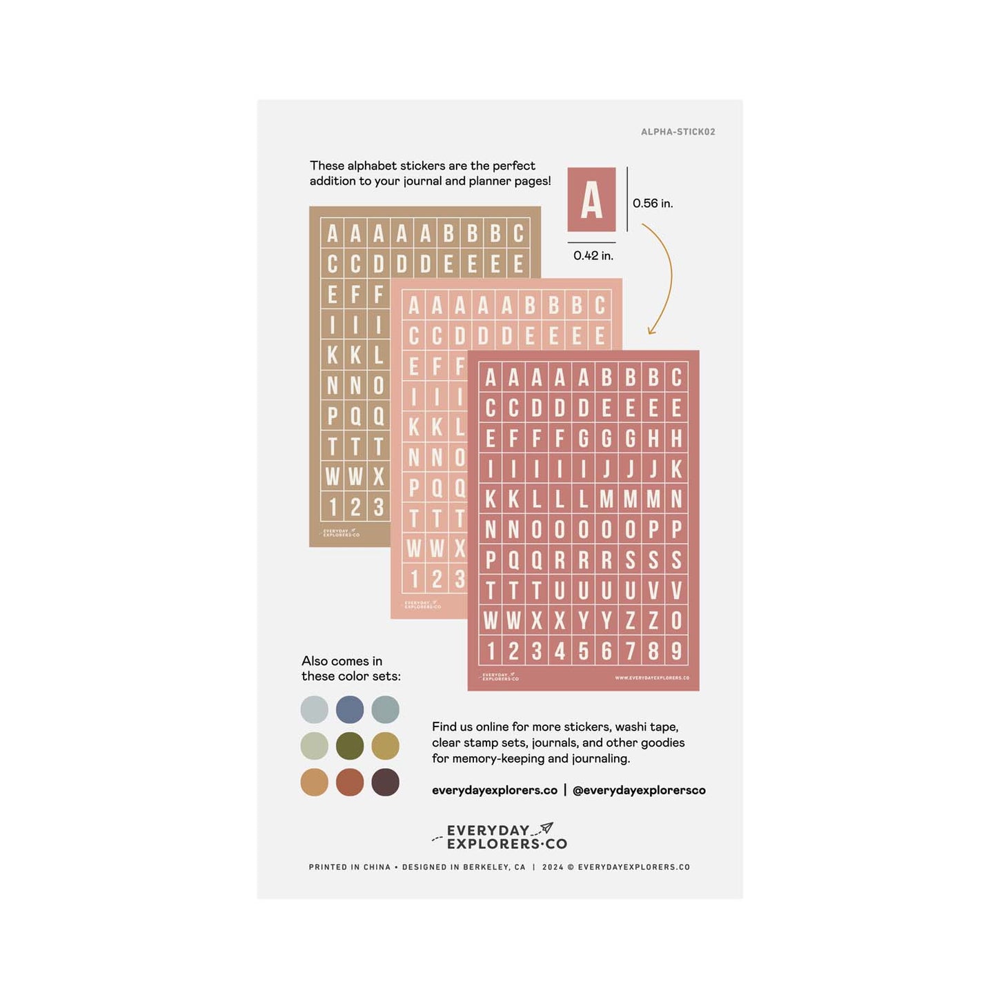 Sakura Season - Set of 3 Alphabet Sticker Sheets