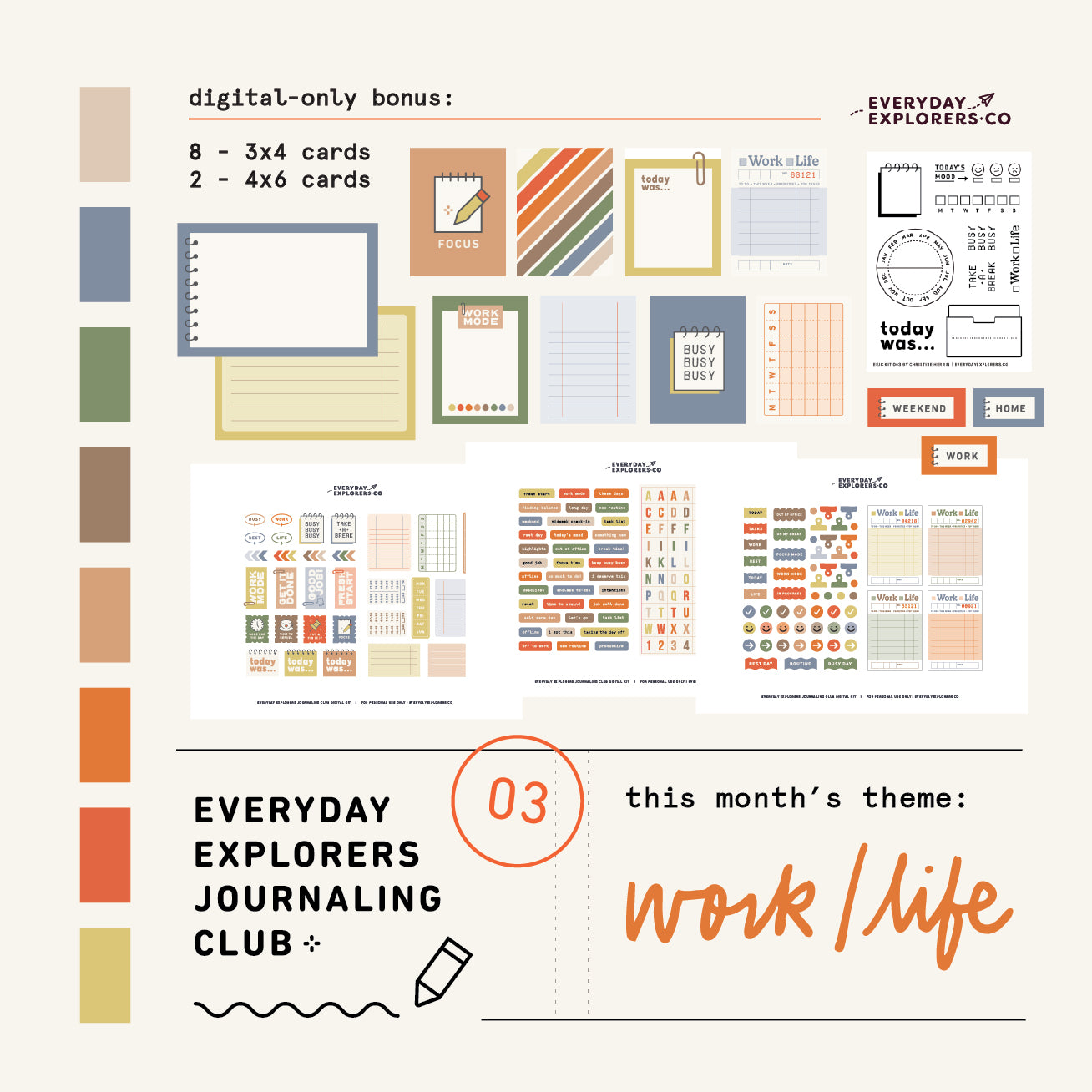 Digital Journaling Kit Club - Work/Life (003)