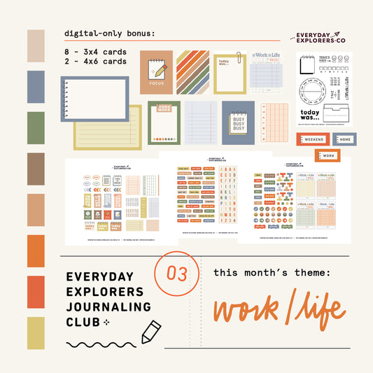 Digital Journaling Kit Club - Work/Life (003)