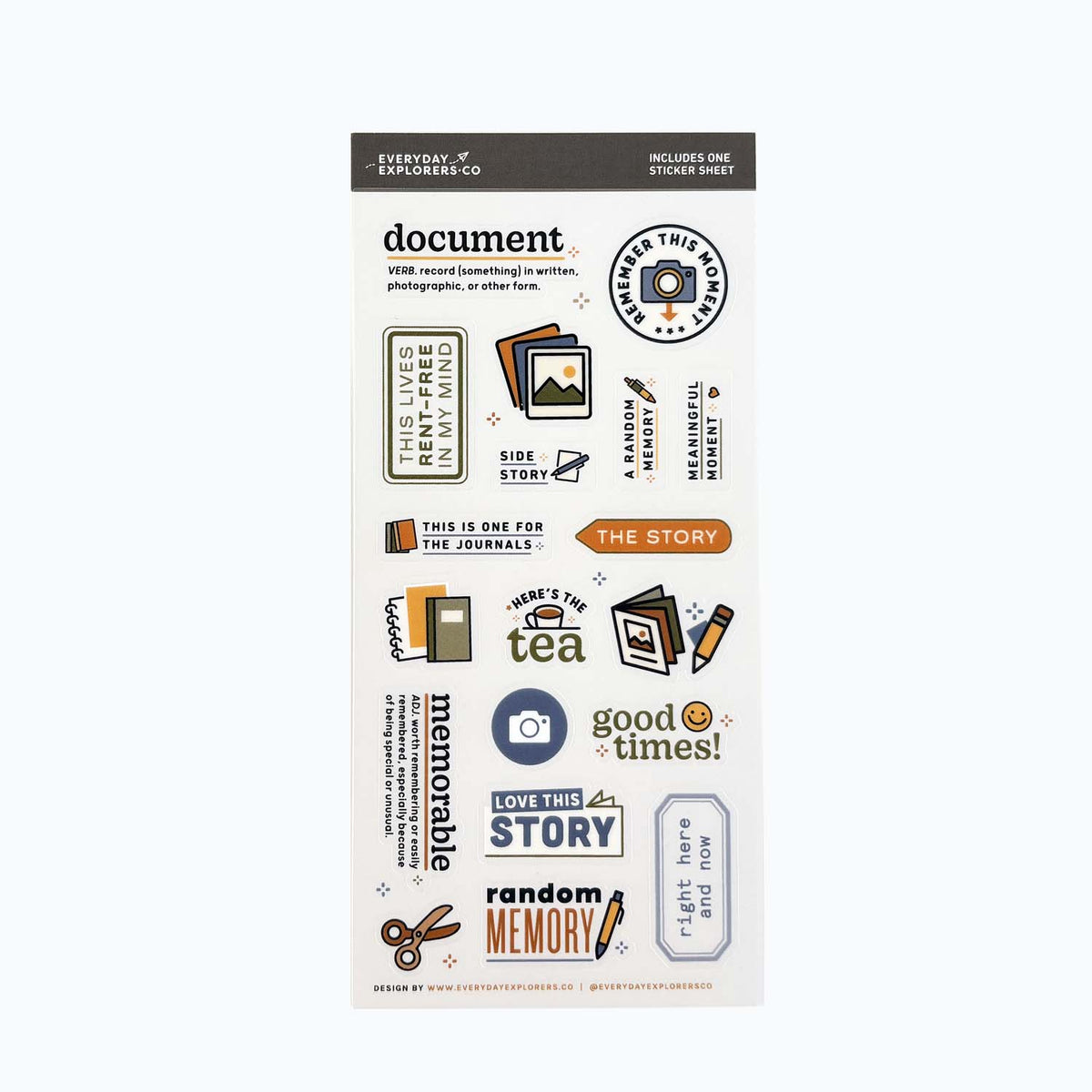 Documented PET Sticker Sheet – Memory Keeping Stickers | Everyday ...