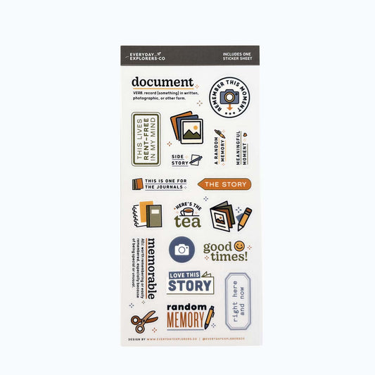 Documented - Clear Sticker Sheet