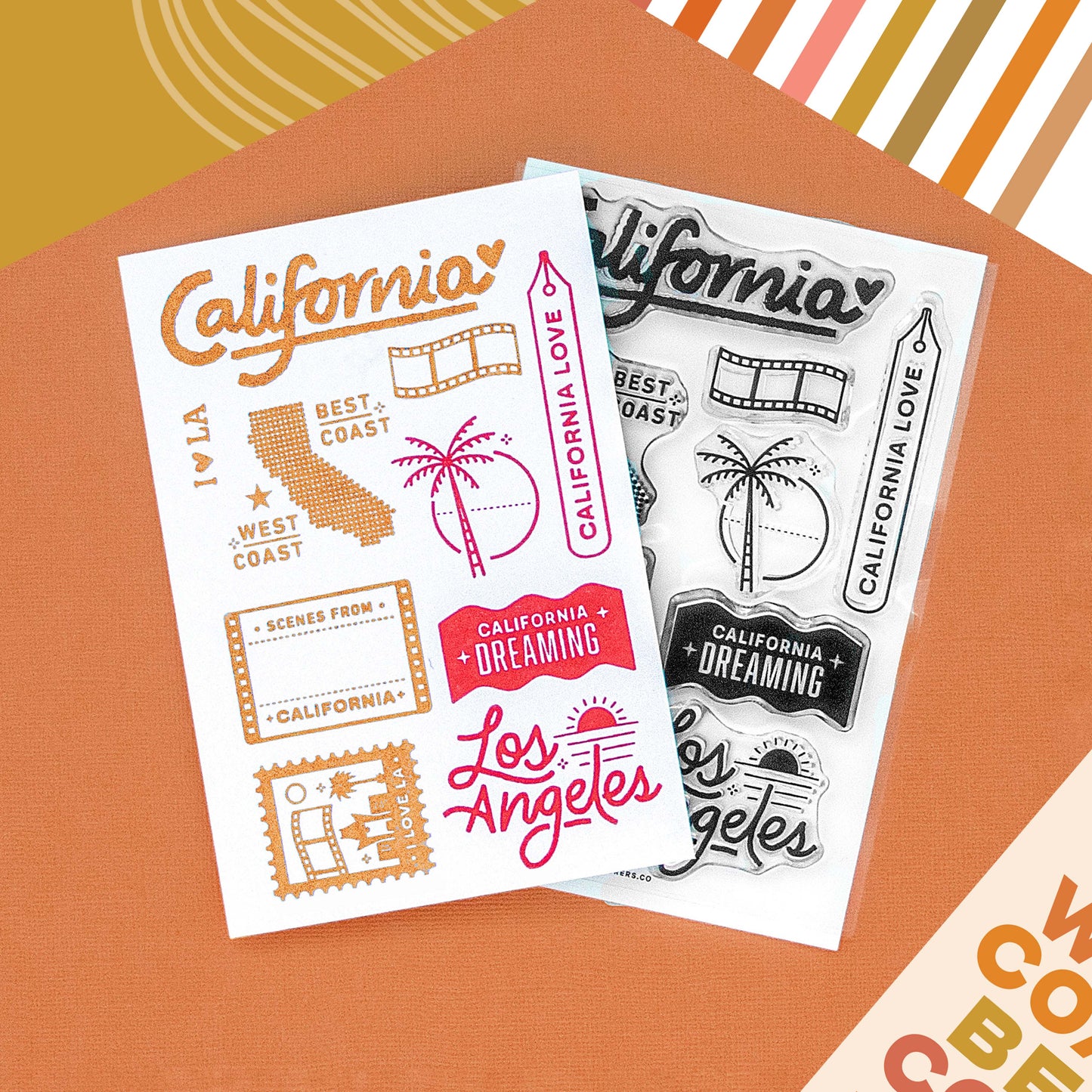 I Love LA - 4x6 Clear Stamp Set