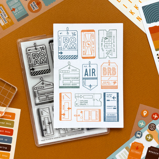 Ticket to Ride - 4x6 Clear Stamp Set