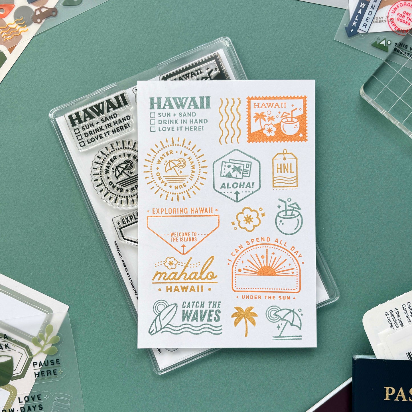 Passport: Hawaii - 4x6 Clear Stamp Set