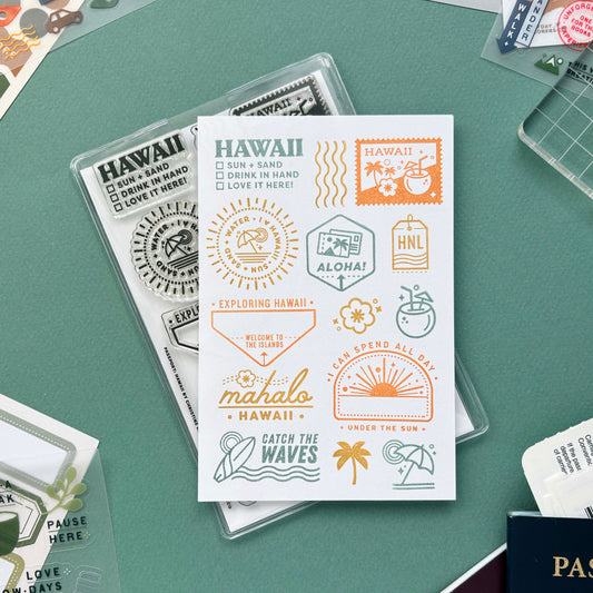 Passport: Hawaii - 4x6 Clear Stamp Set