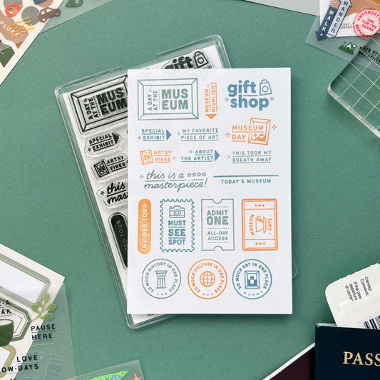 Passport: Museum - 4x6 Clear Stamp Set