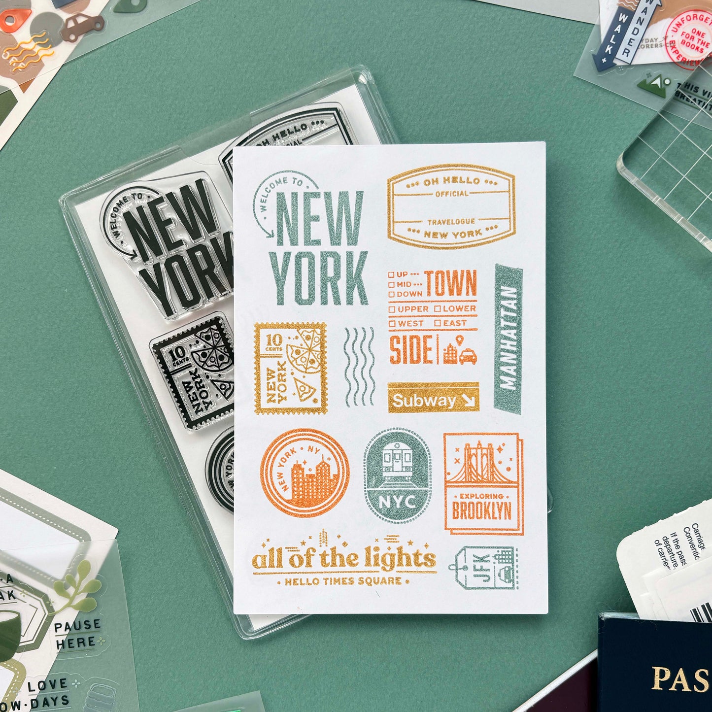 Passport: New York - 4x6 Clear Stamp Set