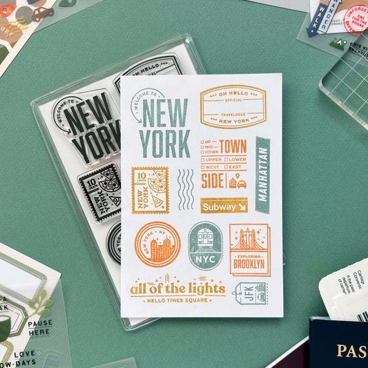 Passport: New York - 4x6 Clear Stamp Set