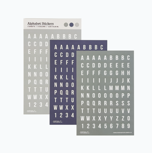 Cloudy Days - Set of 3 Alphabet Sticker Sheets