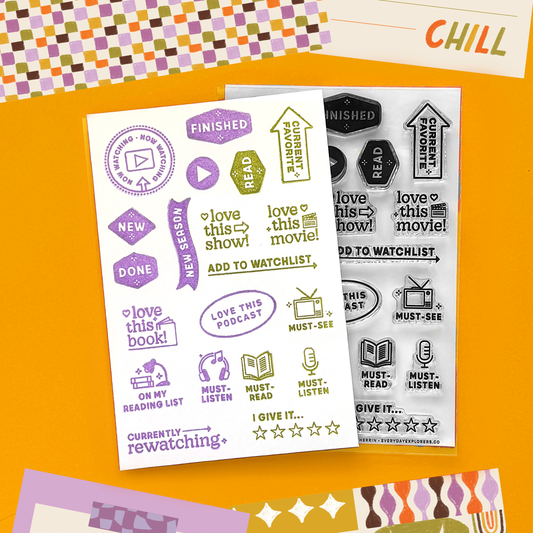 MBMC35: Now Playing - 4x6 Clear Stamp Set