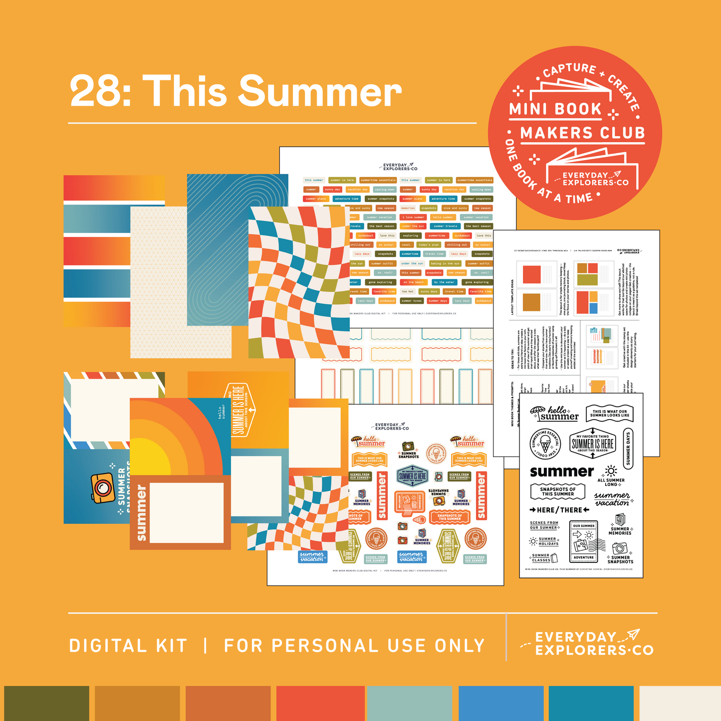 Digital Mini Book Makers Club Kit (July)