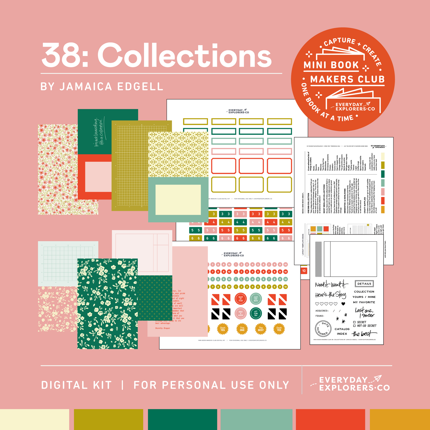 Digital Mini Book Makers Club 38: Collections by Jamaica Edgell (May 2024)