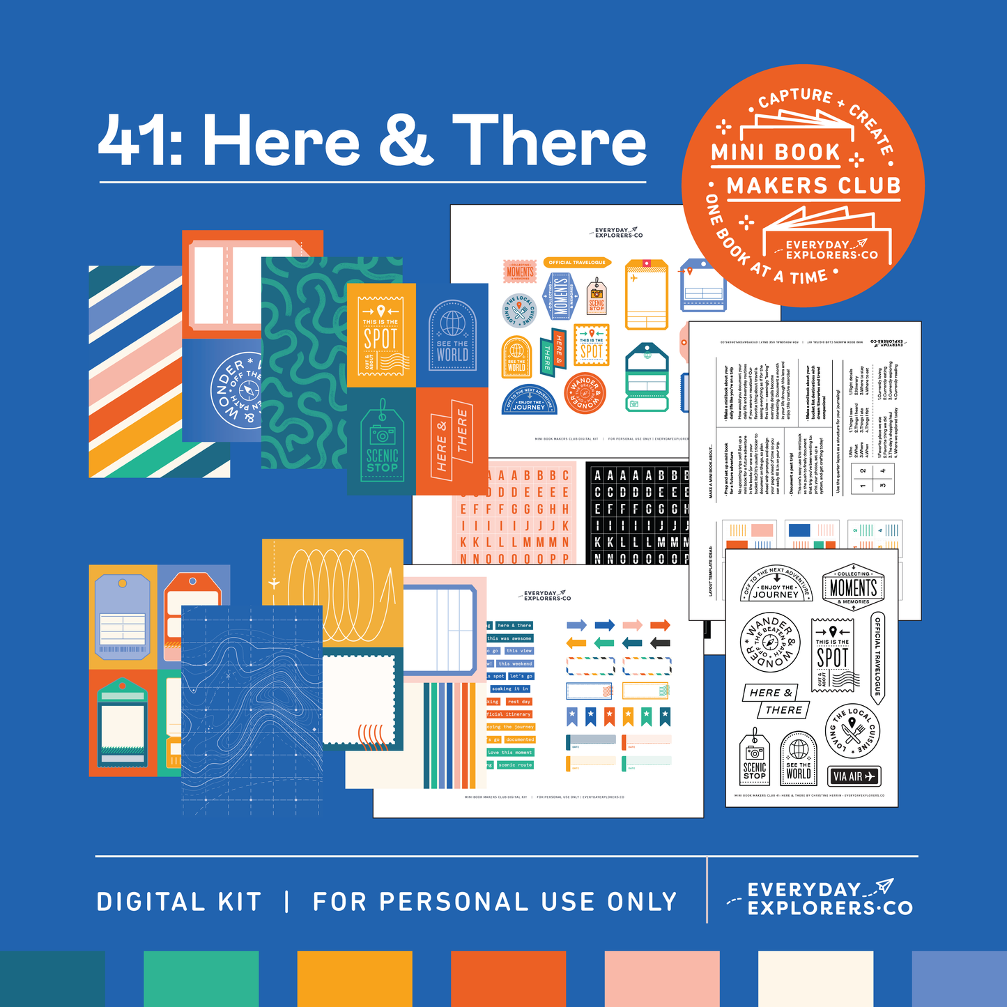 Digital Mini Book Makers Club 41: Here & There (August 2024)