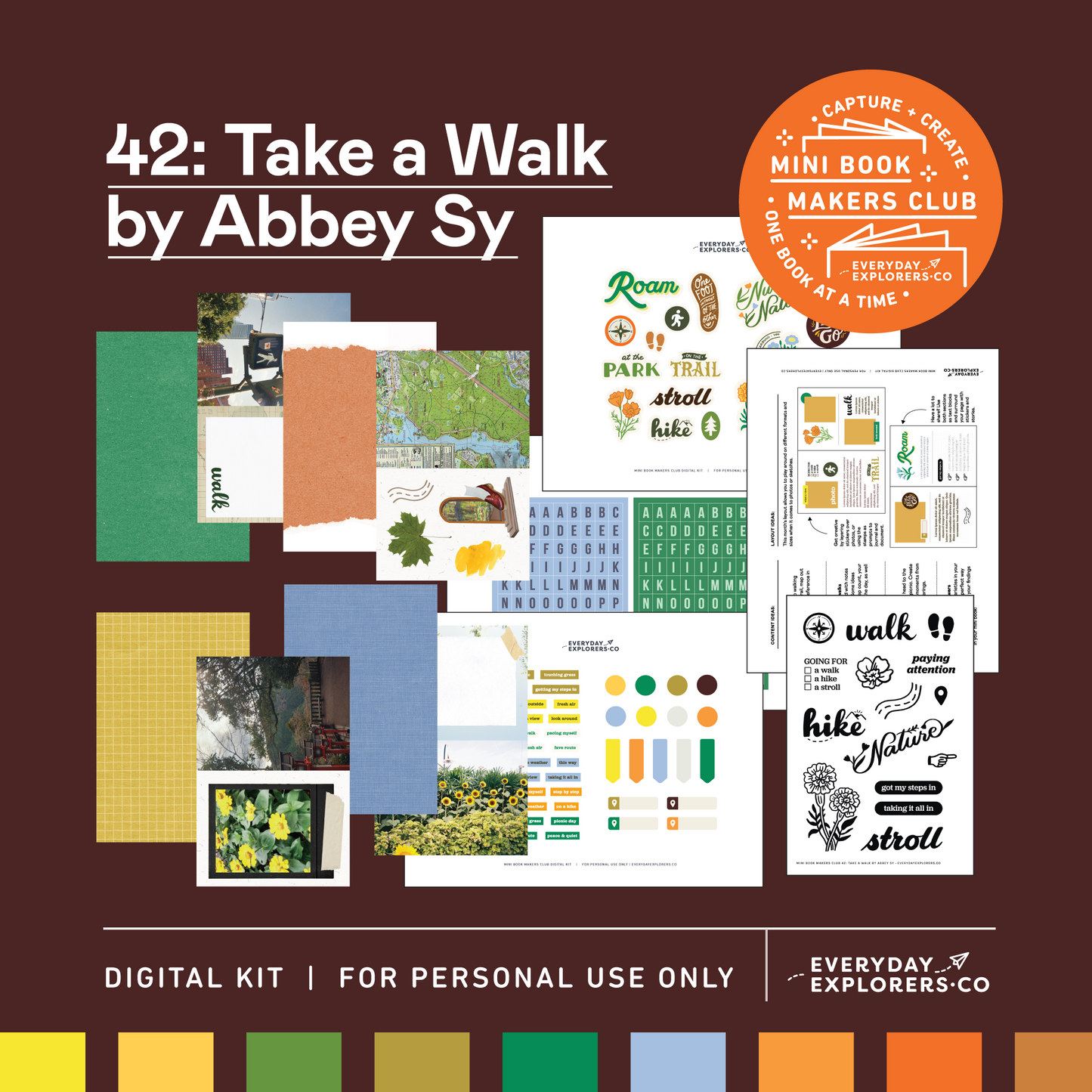 Digital Mini Book Makers Club 42: Take a Walk by Abbey Sy (September 2024)