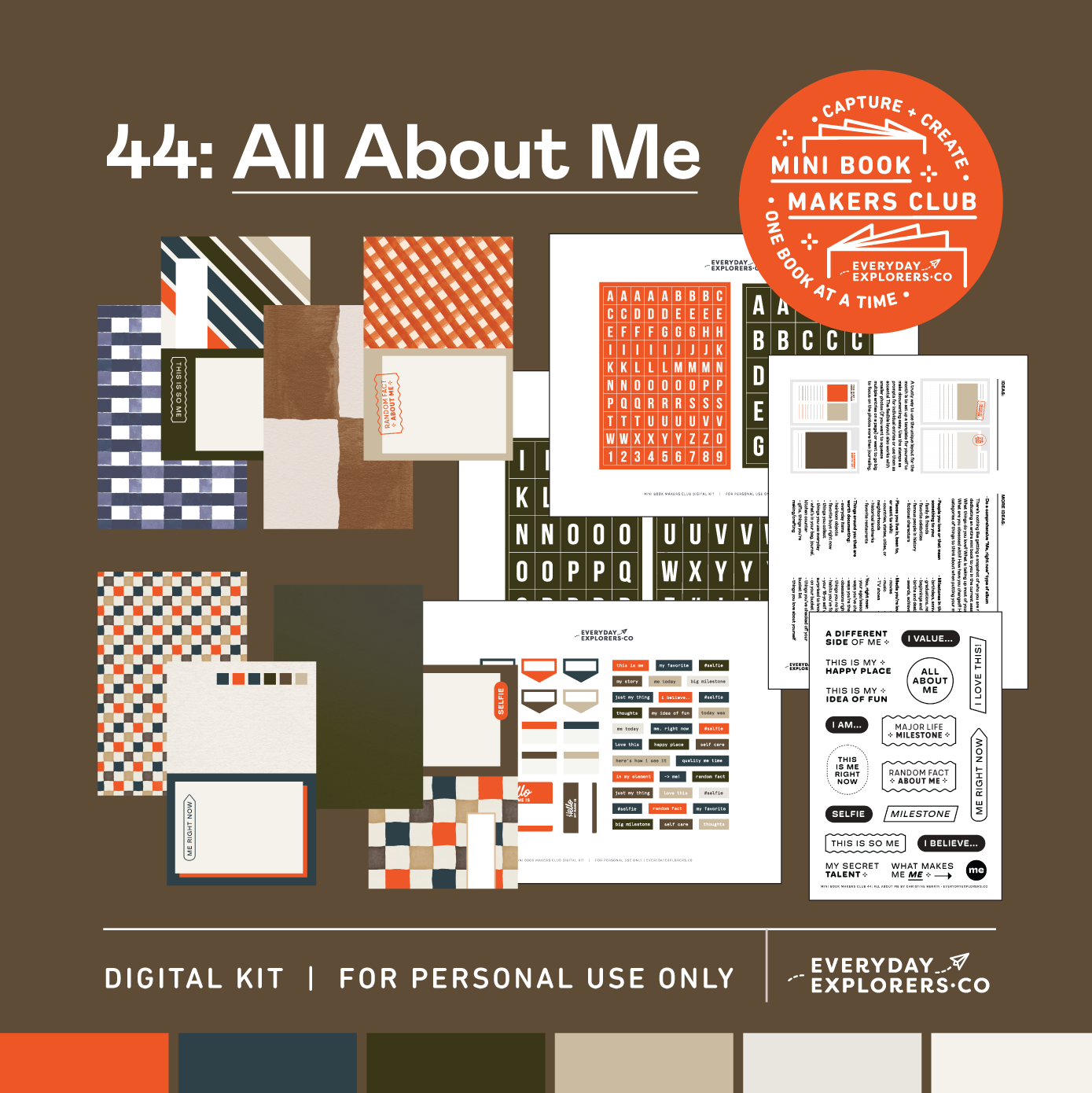 Digital Mini Book Makers Club 44: All About Me (November 2024)