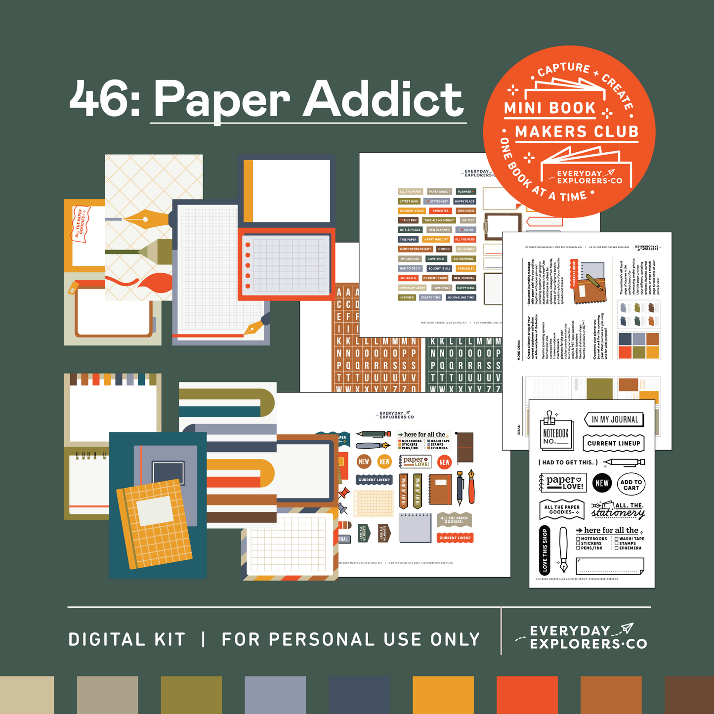 Digital Mini Book Makers Club 46: Paper Addict (January 2025)