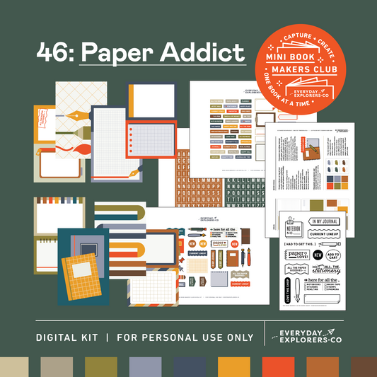 Digital Mini Book Makers Club 46: Paper Addict (January 2025)