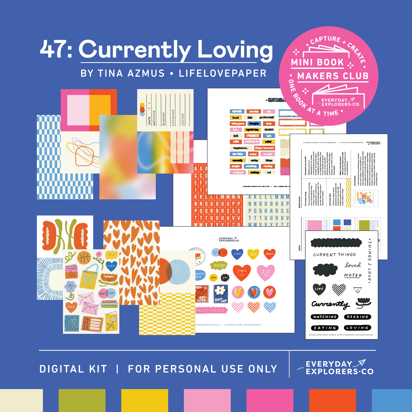 Digital Mini Book Makers Club 47: Currently Loving by Tina Azmus (February 2025)