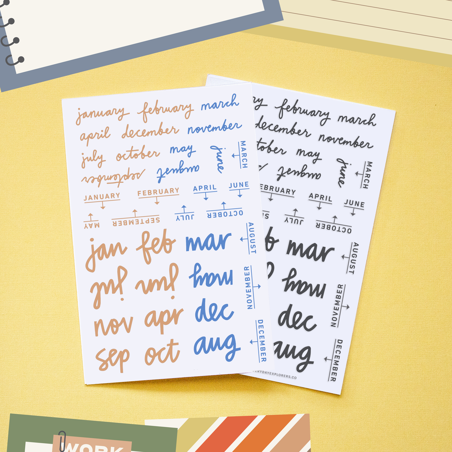 Month by Month Mini (Throwback!) - 4x6 Clear Stamp Set