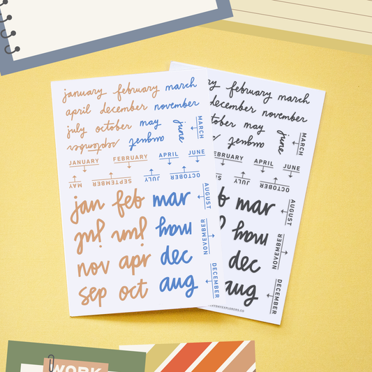 Month by Month Mini (Throwback!) - 4x6 Clear Stamp Set