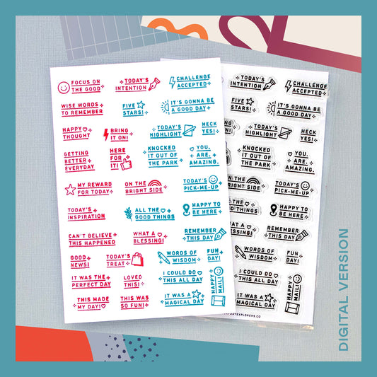 Positivity Prompts - Digital Stamp Set