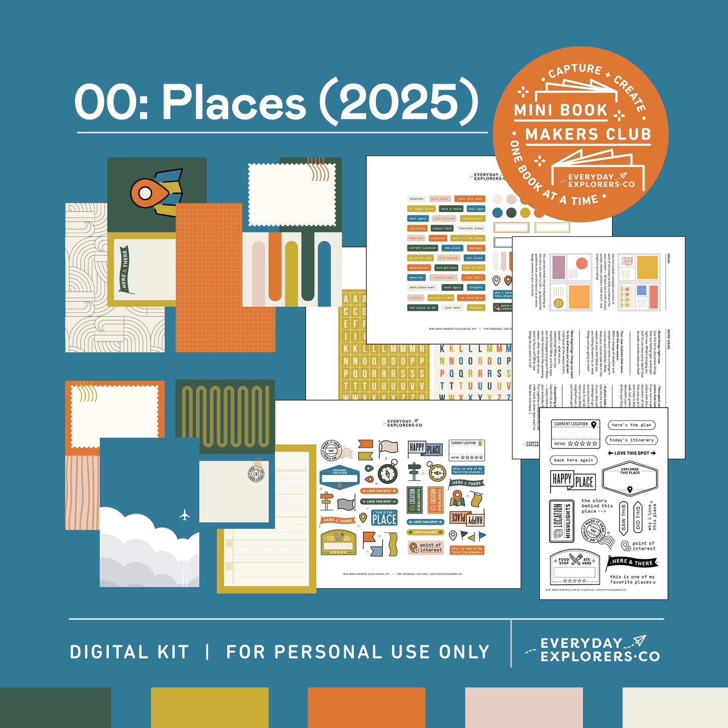 Digital Mini Book Makers Club 00: Places (June 2025)
