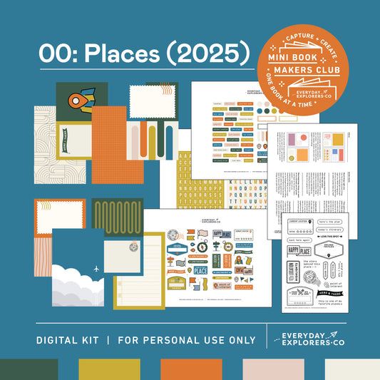 Digital Mini Book Makers Club 00: Places (June 2025)