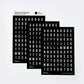 Retro Flipboard - Set of 3 Alphabet Sticker Sheets