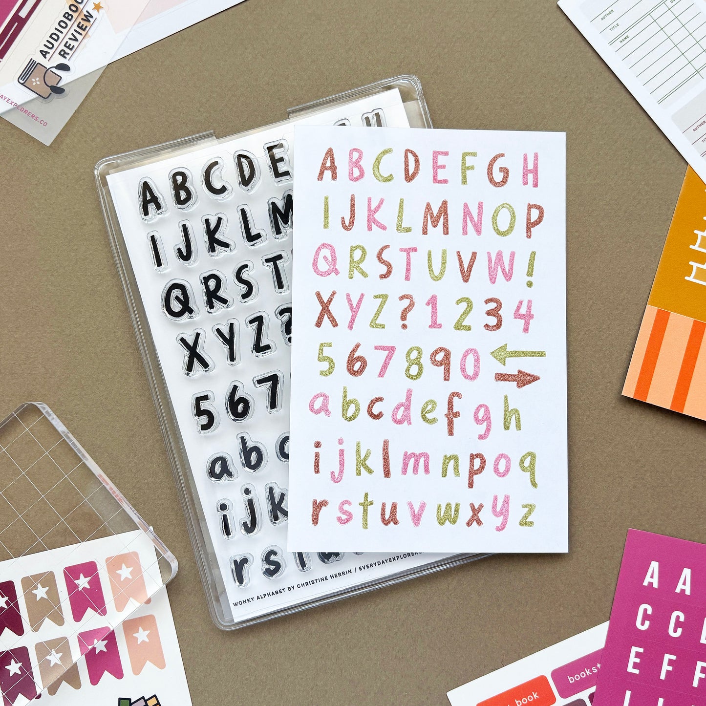 Wonky Alphabet - 4x6 Clear Stamp Set