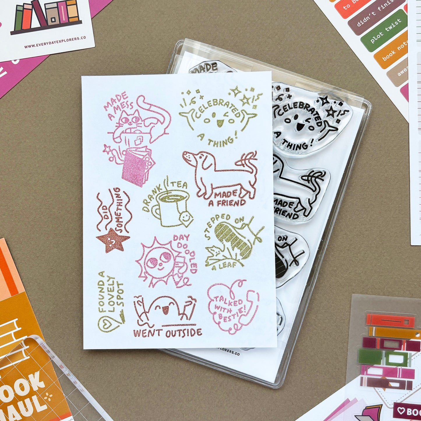 Everyday Celebrations by jackalopejournals - 4x6 Clear Stamp Set