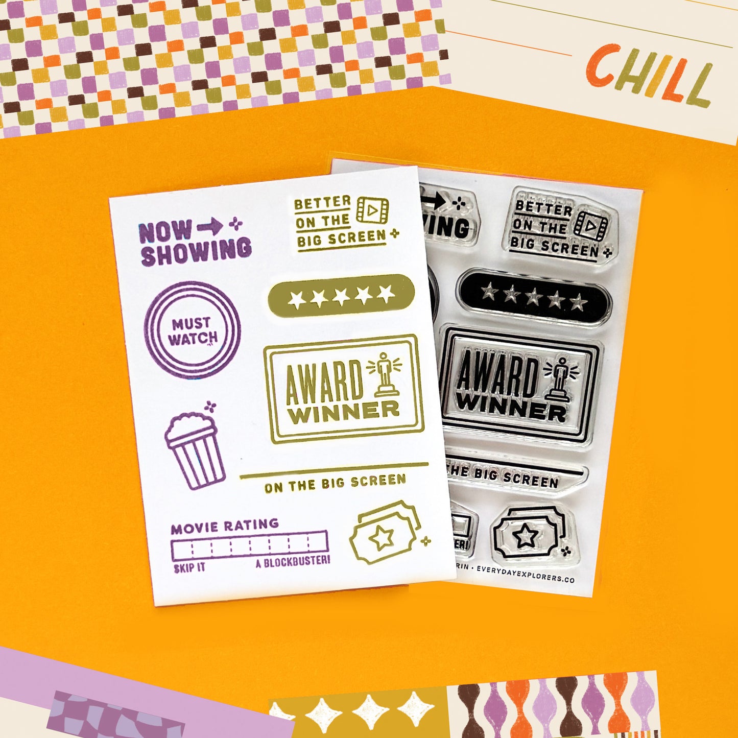 All the New Movies - 3x4 Clear Stamp Set