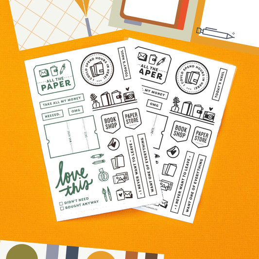 All the Paper - 4x6 Clear Stamp Set (Throwback!)