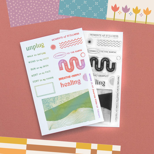 Breathe Deeply by Kari Stiles - 4x6 Clear Stamp Set