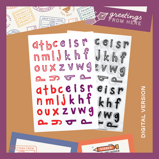 Cheeky Mini Alphabet - Digital Stamp Set