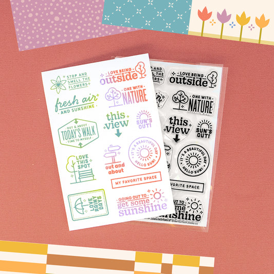 MBMC 27: Go Outside (Throwback!) - 4x6 Clear Stamp Set