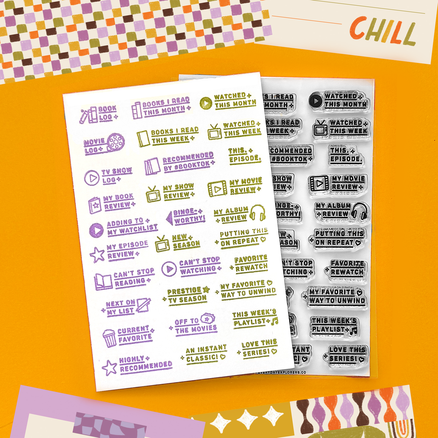 Media Prompts (Throwback!) - 4x6 Clear Stamp Set