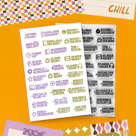 Media Prompts (Throwback!) - 4x6 Clear Stamp Set