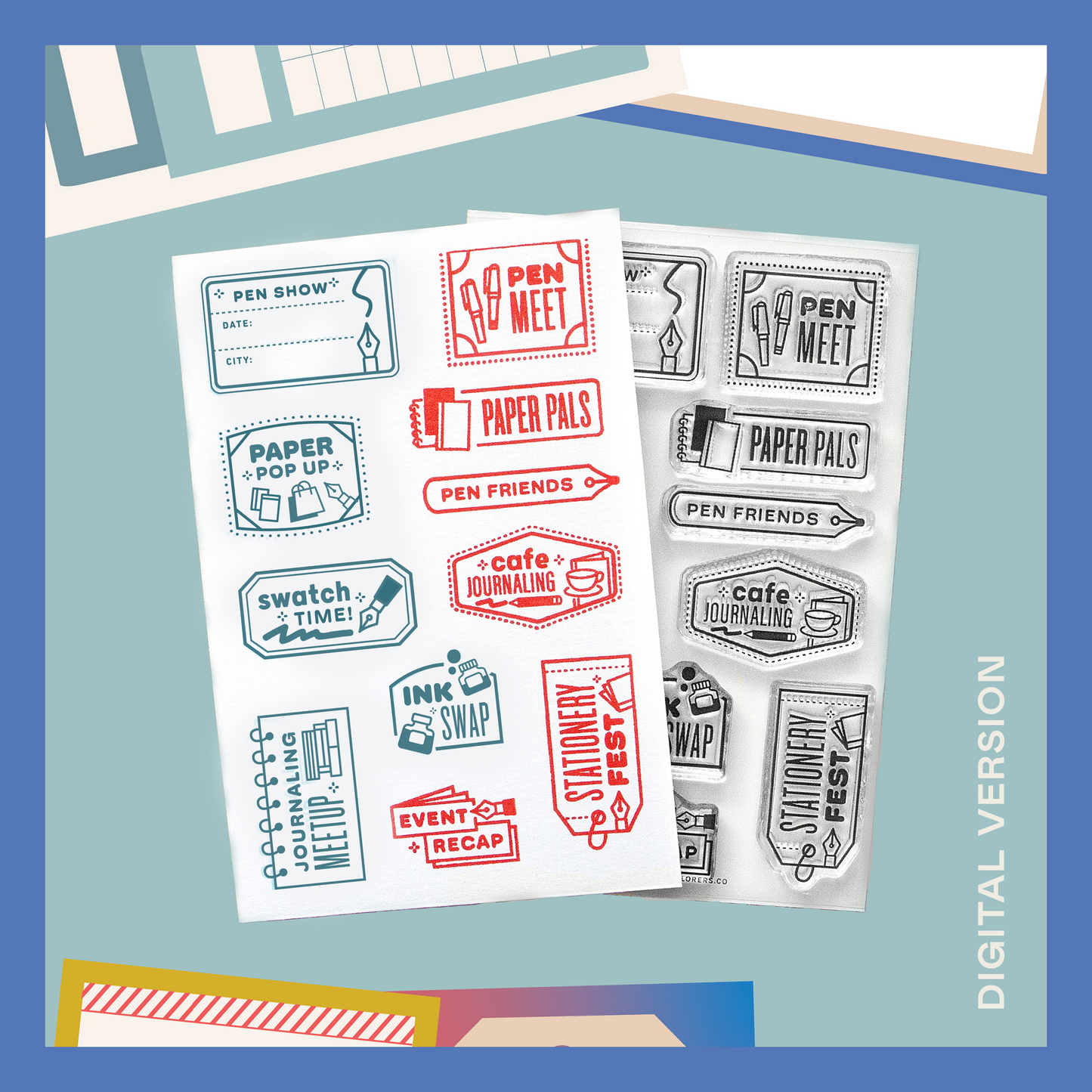 Paper Passport - Digital Stamp Set