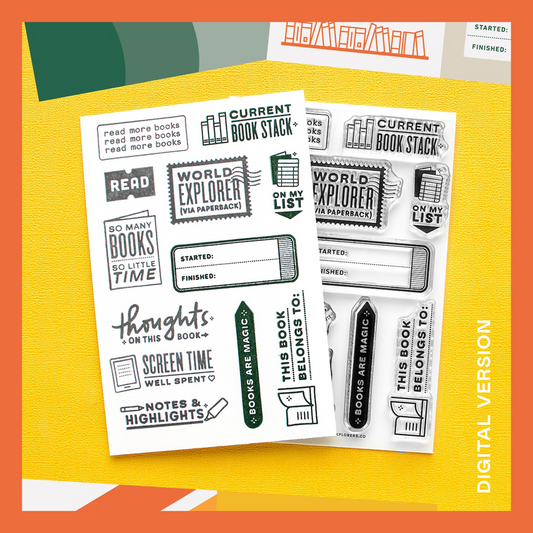 Read More Books - Digital Stamp Set