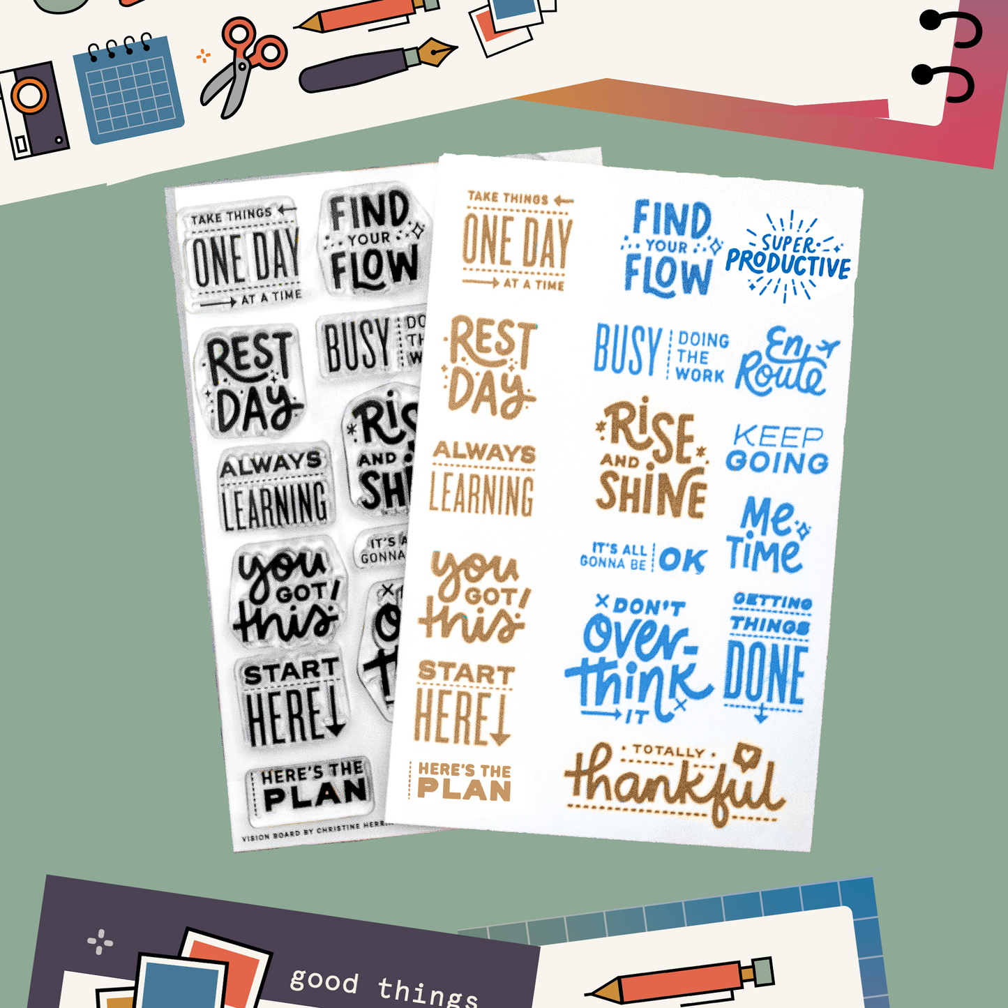 Vision Board (Throwback!) - 4x6 Clear Stamp Set