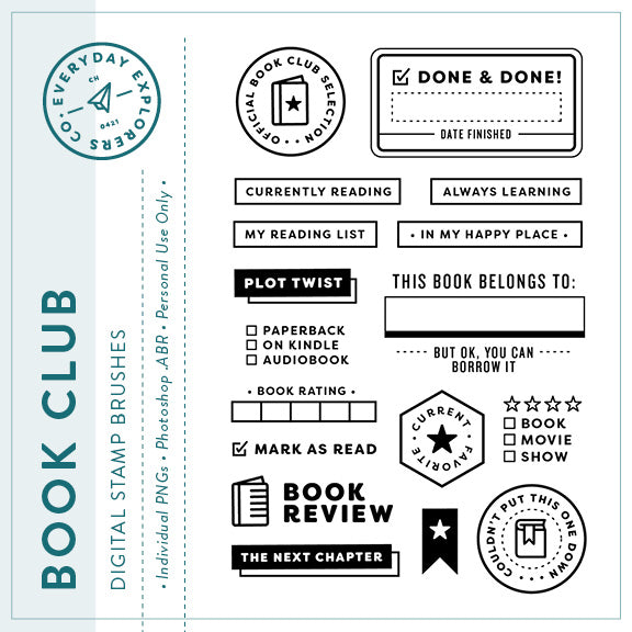 Book Club - Digital Stamp Set