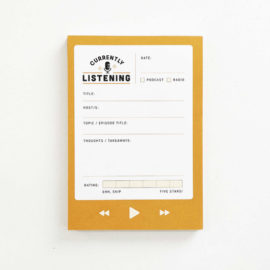 Currently Listening (Podcasts) - 3.5 x 5 in. Notepad