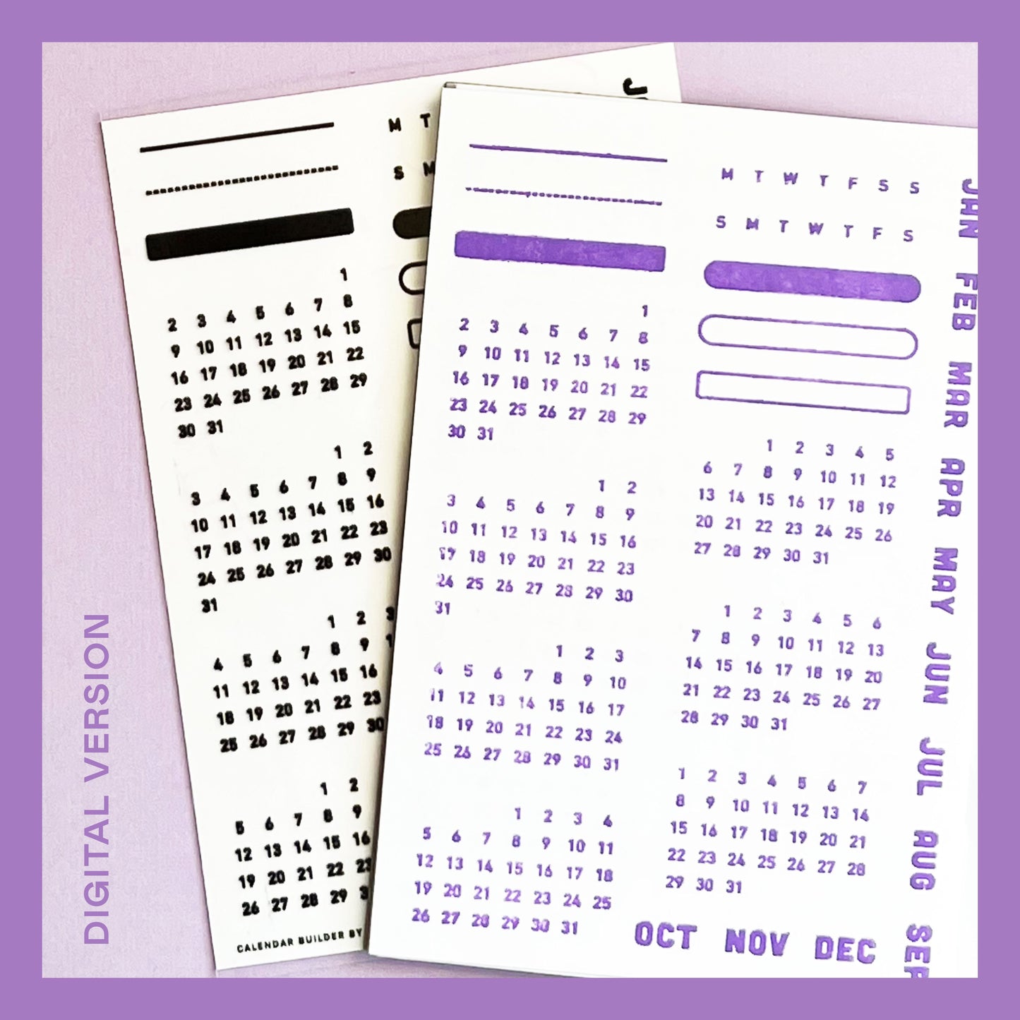 Calendar Builder - Digital Stamp Set
