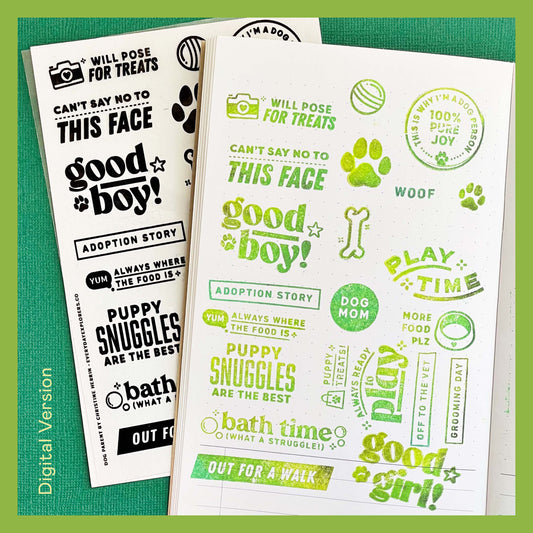 Dog Parent - Digital Stamp Set