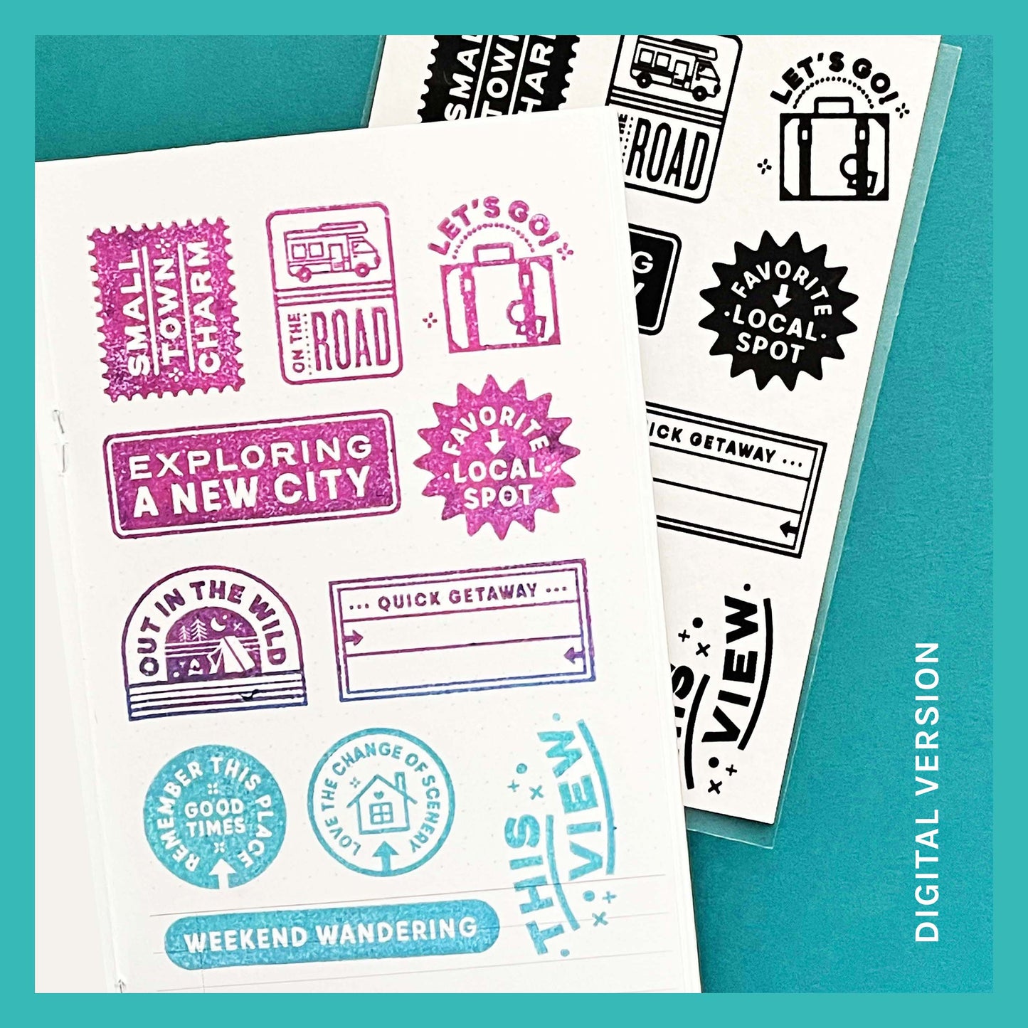 Local Travel - Digital Stamp Set