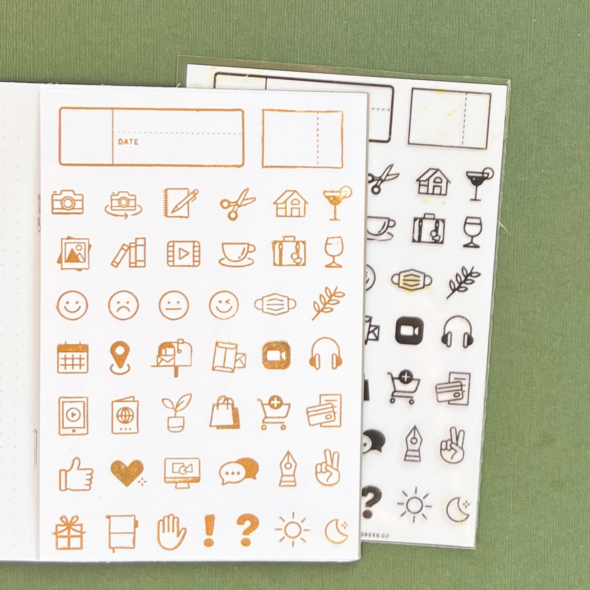 Clear Planner Stamps - Days of the Week and Icons – Mint Maker