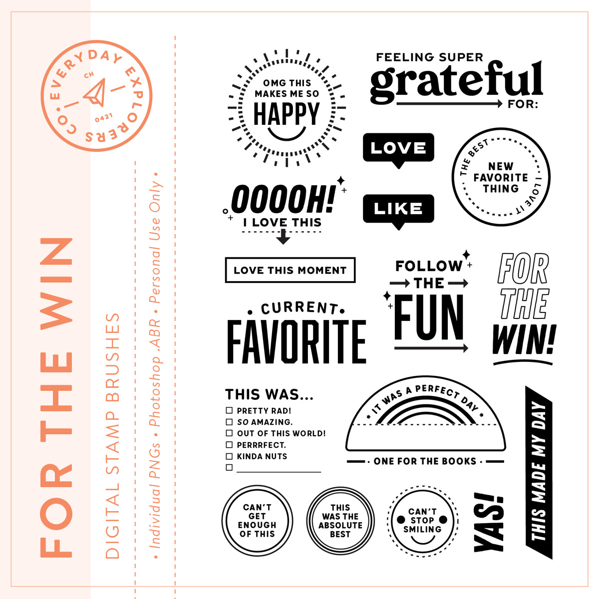 For the Win - Digital Stamp Set