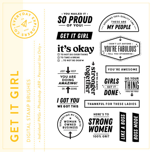 Get It Girl - Digital Stamp Set