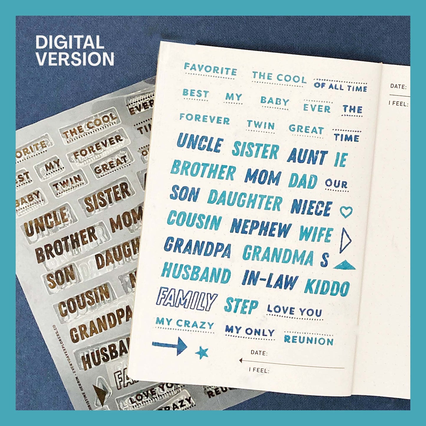 Hello Family - Digital Stamp Set